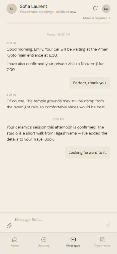 MERIDIAN Mobile — Messages